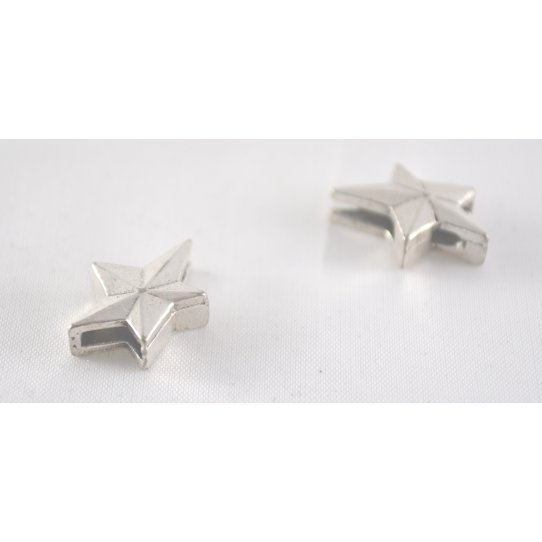 10 Pewter star loops design Mugler 5 mm