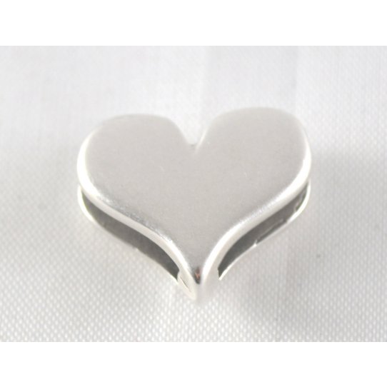 5 loops heart 10mm silver plated zinc alloy