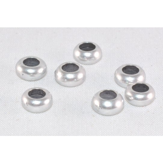 50 perles en metal 6mm trou 3.40mm