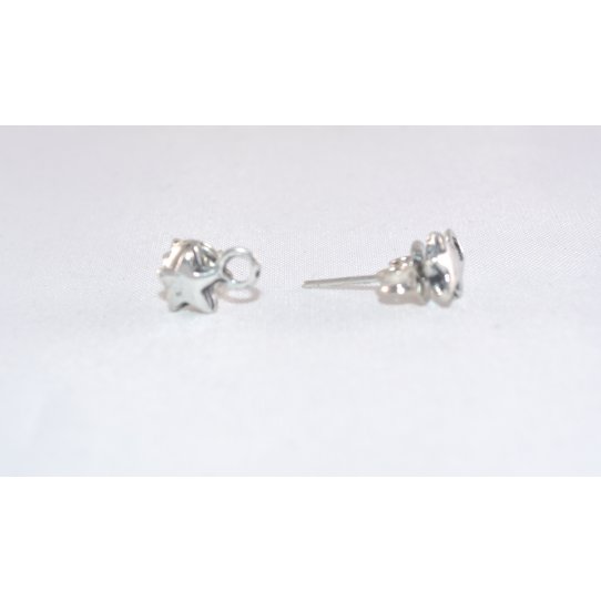 Boucles d'oreille  clous forme toile