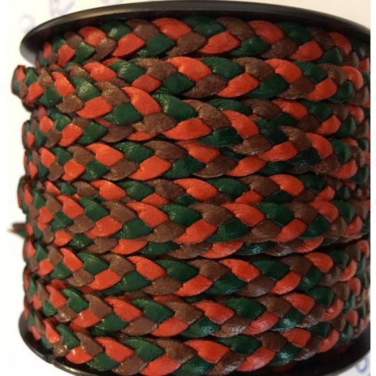 Braided leather 6mm-ITALIAN