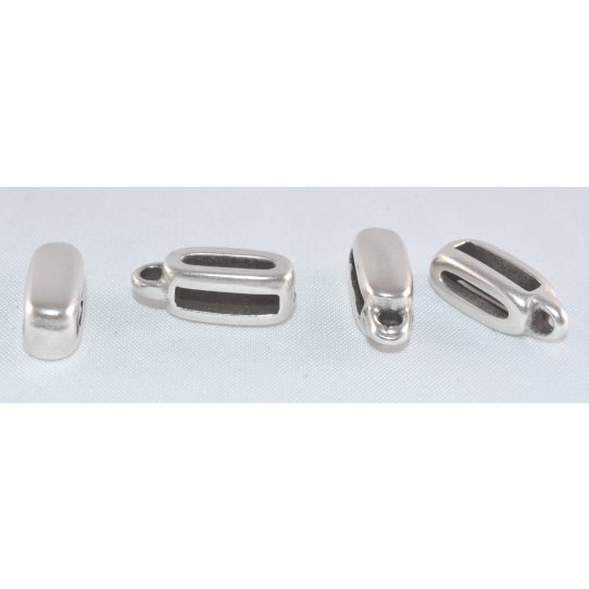 10 Accroches breloques pour cuir plat 10mm