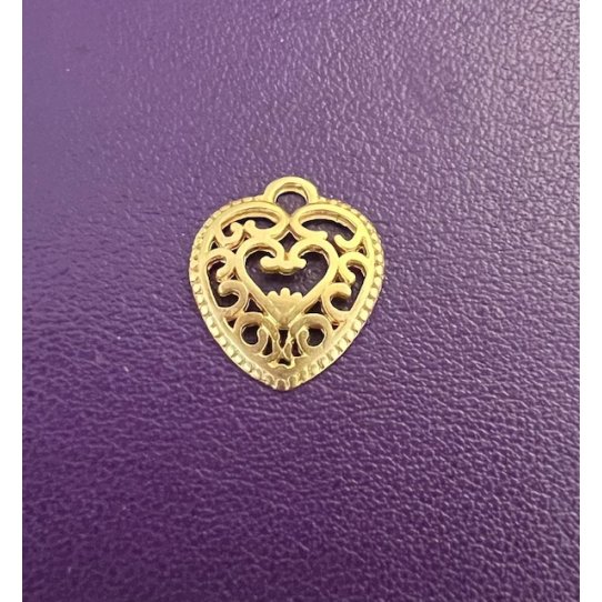 gold heart charm 