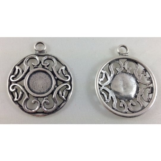 Pendant - medal paste cabochon