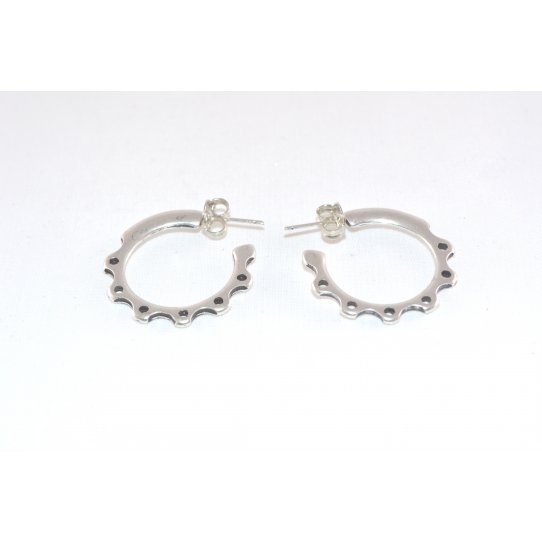 Silver plated half creole earrings