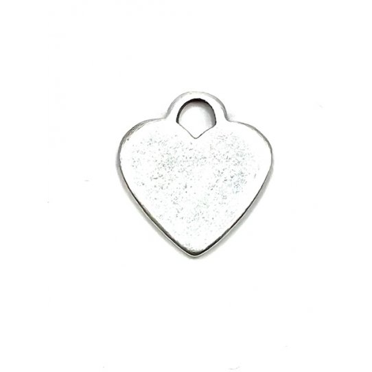 Pendant coeur en argent ou dor  23 x 21 mm