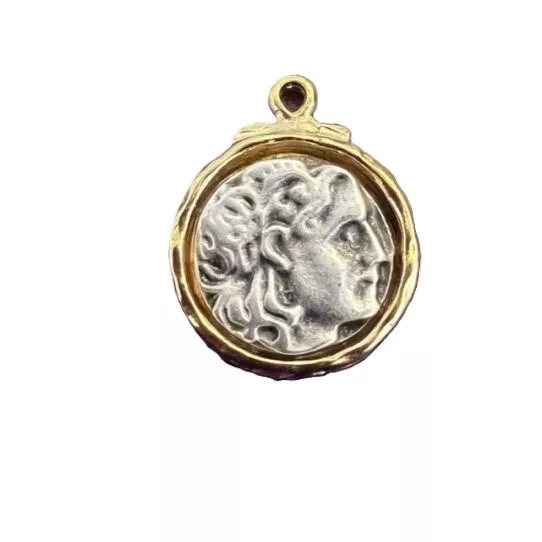 Monnaie Grecque 17 mm or et argent antique