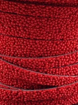 lanière caviar 5mm - Rouge
