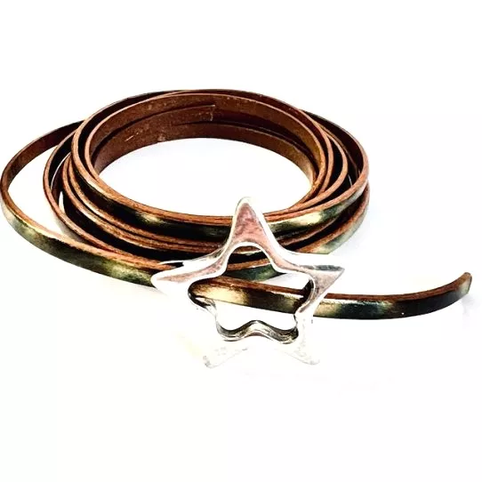 Passant grande étoile pour cuir 5mm