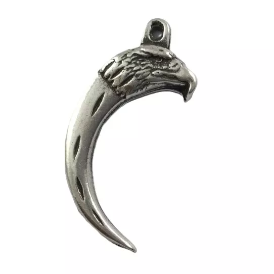 Pendant tête d'aigle avec dent