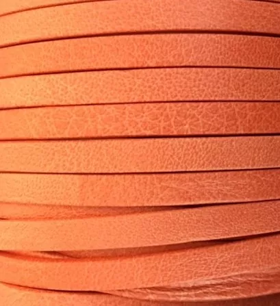 Cuir de chèvre 5mm nacré Star - Orange