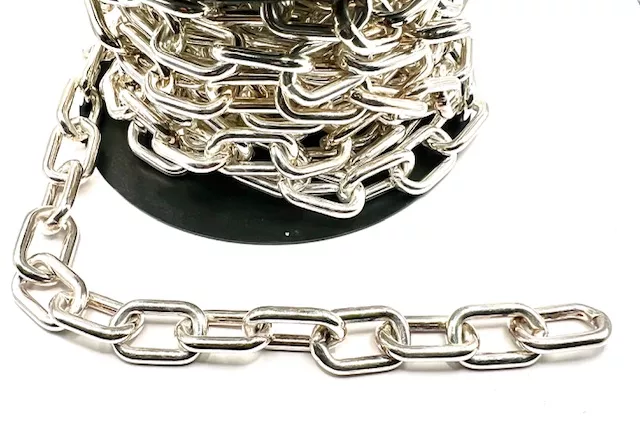 Grosse chaine plaquée argent vif 10microns en France