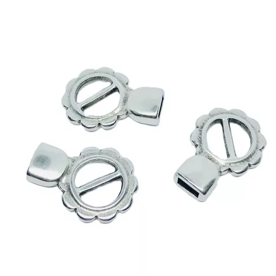 Fermoir boucle pour cuir 5mm