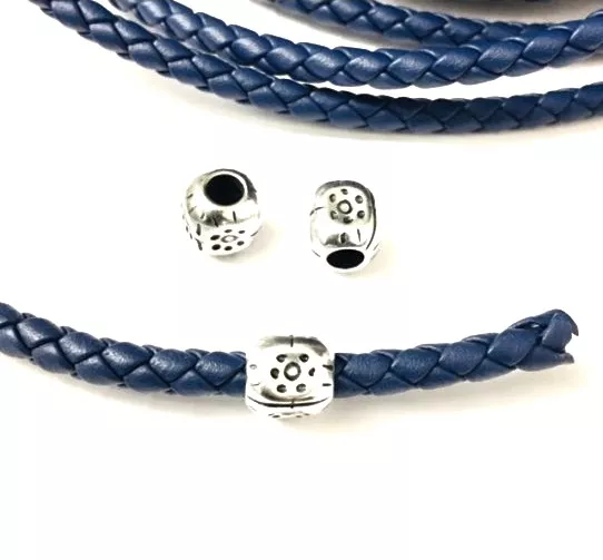 Perle en forme de cube avec motif, trou 5mm