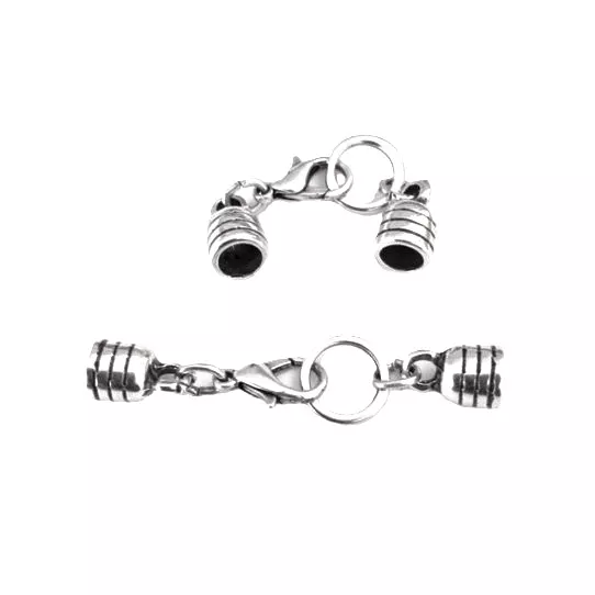 Embout avec fermoir fini 5mm, prêt à coller