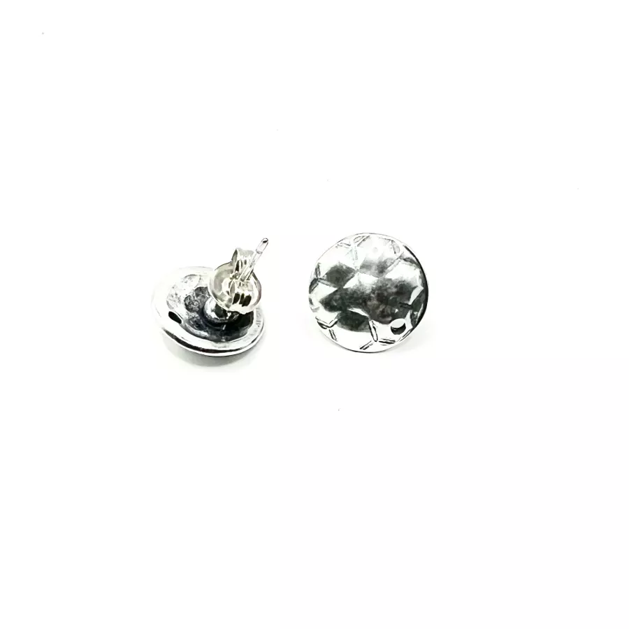 Boucles d'oreilles à clous en argent antique