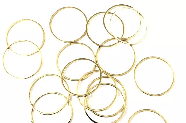 Cercle en laiton, 20mm plaqué 10 microns en France - Or