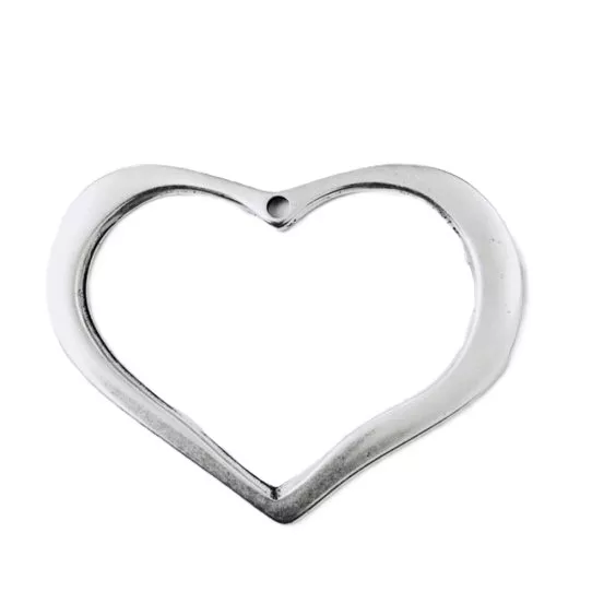 Pendant grand cœur évidé