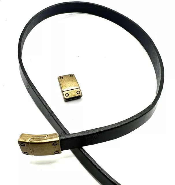 5Fermoirs aimantés 10mm avec motif clous en BRONZE