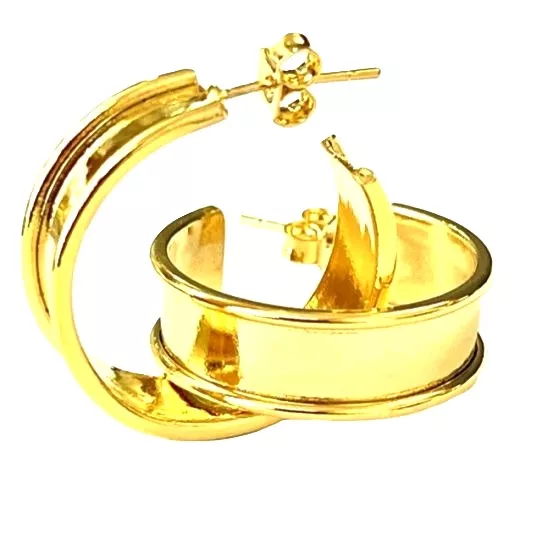 Petits joncs doré en B.O à coller du cuir 5mm