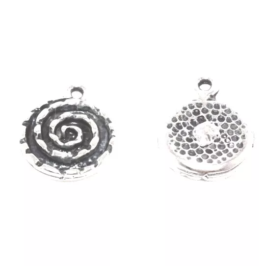 Pendant médaille spirale de taille moyenne