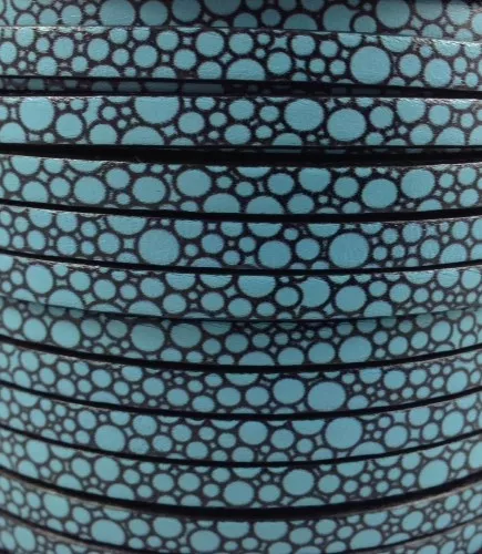 Imprimé veau 5mm - Bleu turquoise