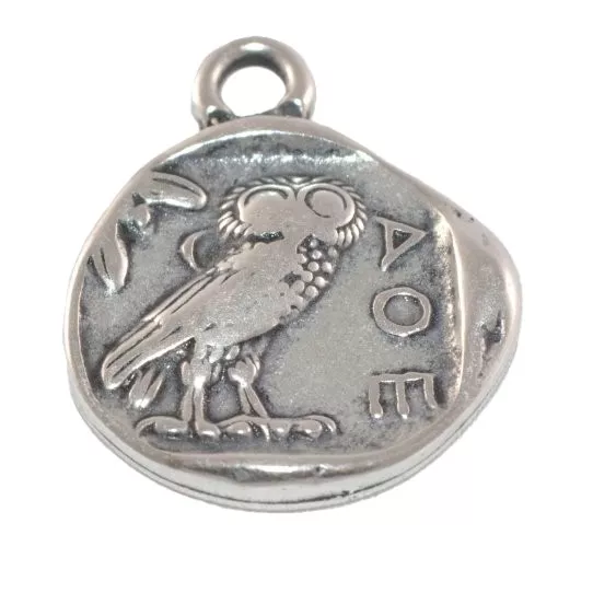 Pendant médaille avec chouette