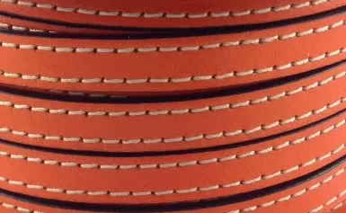 Cuir de veau cousu 10mm-nouvelles couleurs - Orange