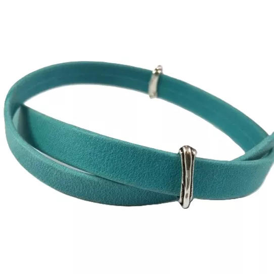 Passant fin 10mm pour cuir en étain