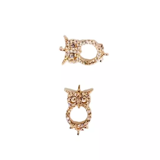 Intercalaire HIBOU en laiton plaqué or rose avec zirconium