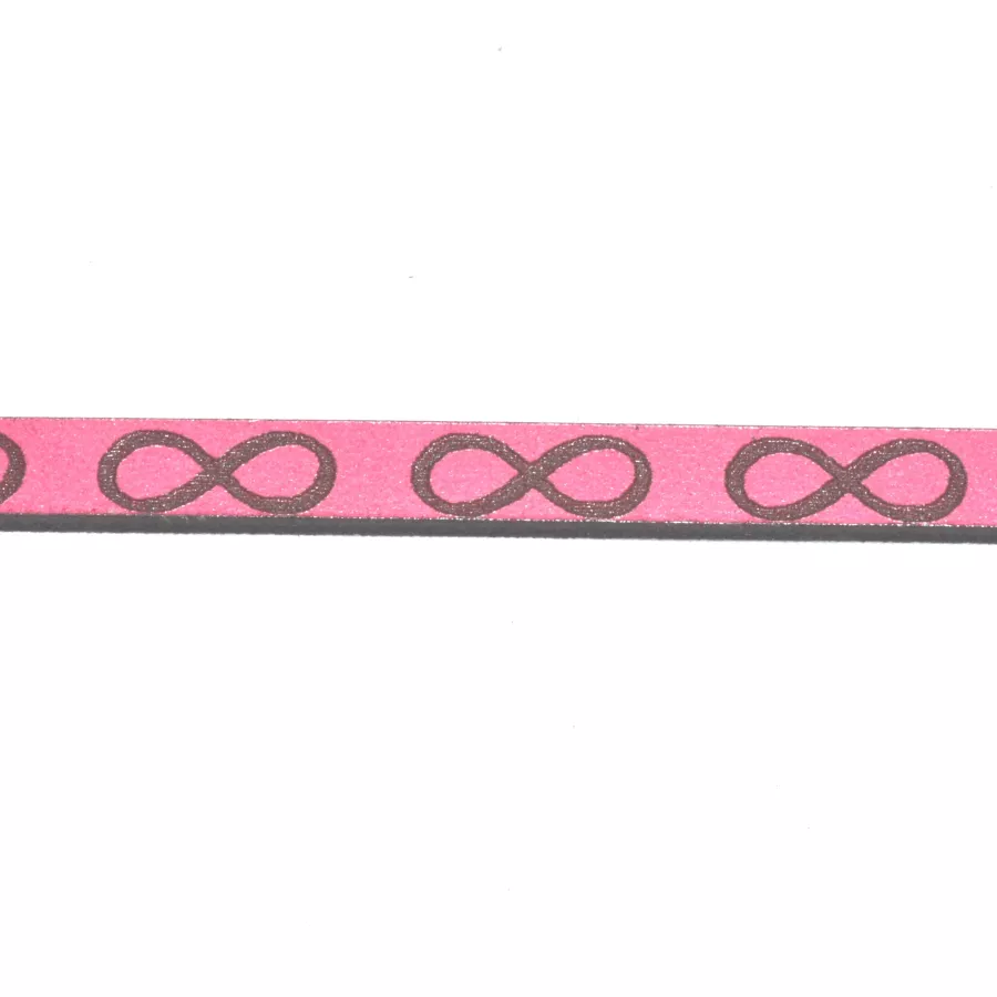 Cuir laser signe de l'infini 5mm - Fuchsia