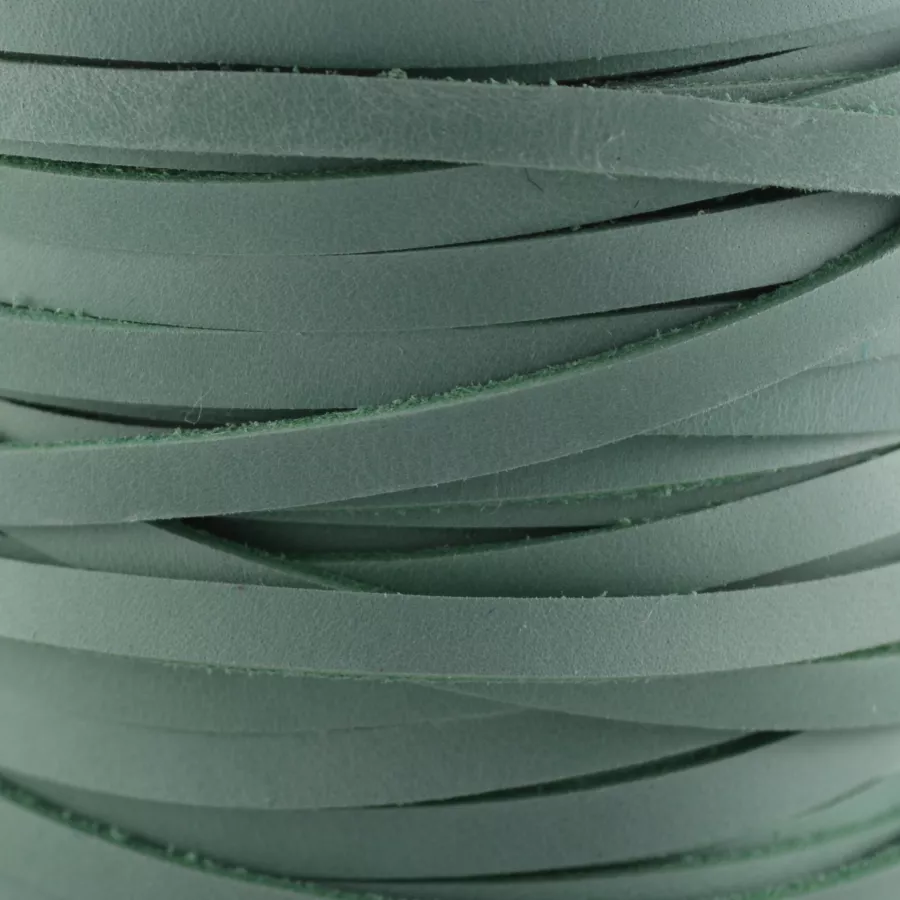 lanière 4 mm en veau non doublé pour sautoir - Vert d'eau