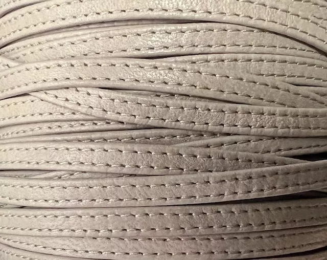 Cuir d'agneau plongé 5 mm double coutures-NOUVELLES COULEURS - Taupe