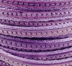 Cuir cousu sur la maille 6mm - Violet