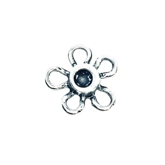 Intercalaire ou pendant fleur à strasser