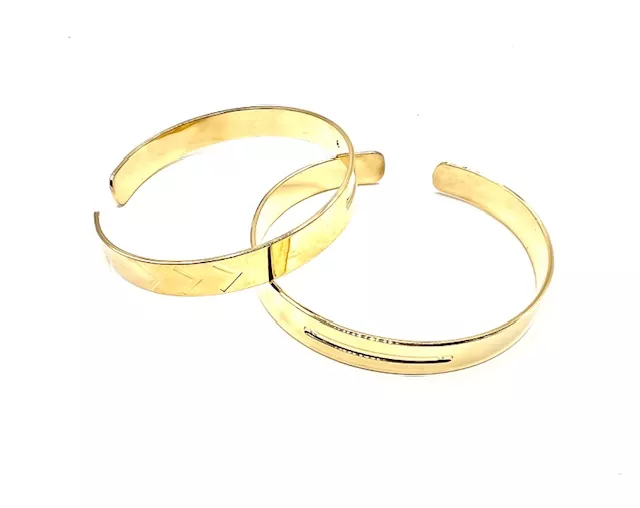 Bracelet en laiton pour miyuki, doré à l'or fin 24 carat en France avec des flèches sur les cotés
