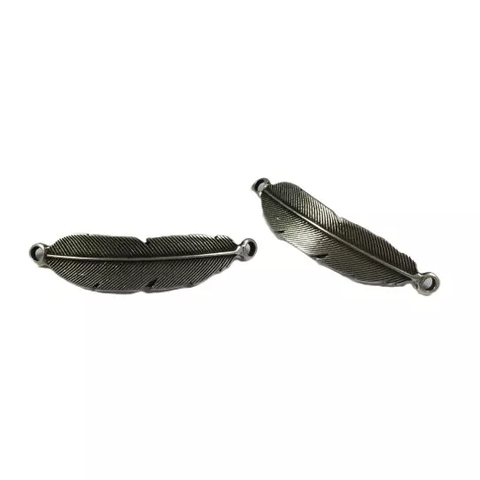 5 Plumes incurvées  avec 2 anneaux