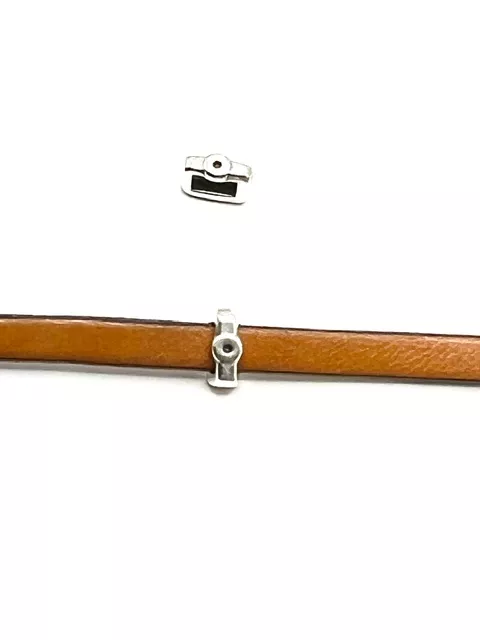 Passant en étain 5x2.5mm pour fixer le cuir