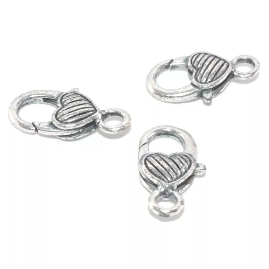 Mousquetons avec coeur rayé