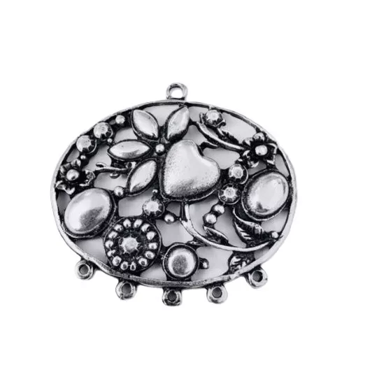 Grand pendant pour collier avec anneaux multiples