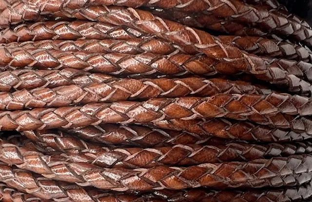 Tresse rond 4mm - Marron