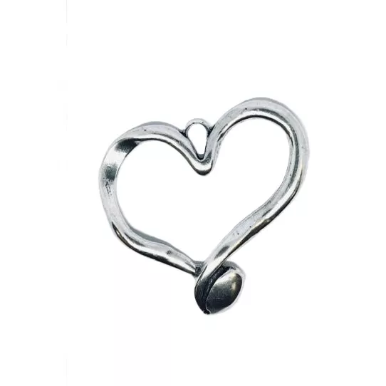 grand coeur en pendant 71 x 69mm