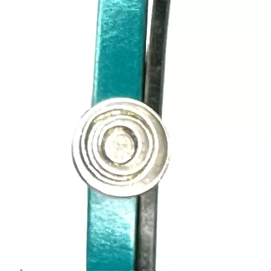 Passant 13 mm spirale en étain plaqué argent