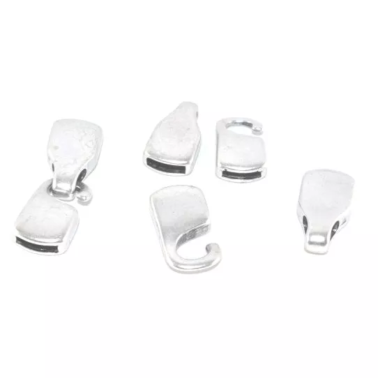 Fermoir Crochet pour cuir 10mm plat