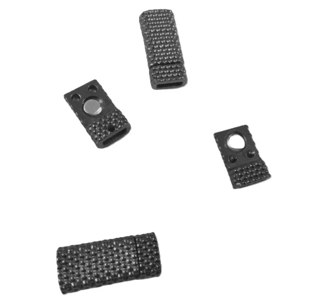 Fermoir aimanté 5x2 diamanté - Noir