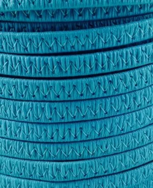 Cuir chèvre elastique 5mm - Bleu turquoise