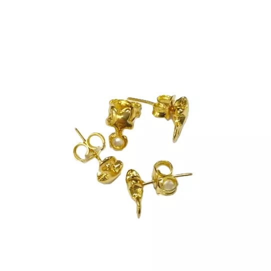 Boucles d'oreilles étoile en or antique