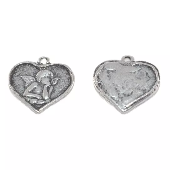 Pendant coeur avec ange dedans