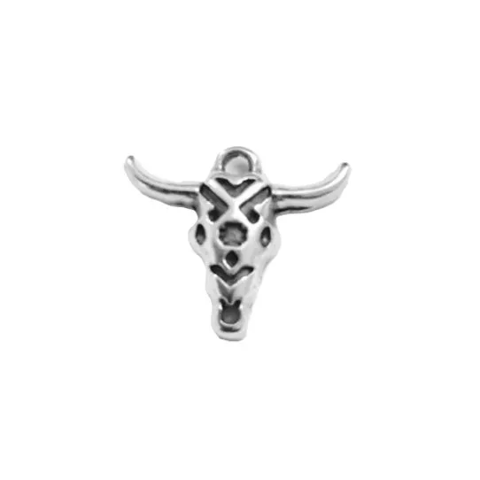 Petit pendant crâne de buffle avec motif indien