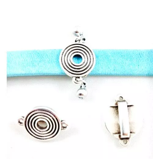 10Passants spiral 10mm avec accroche breloque